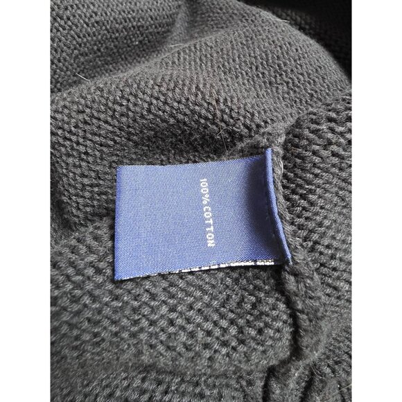 Ralph Lauren Sport Black Knit Sweater Red Logo Crewneck Long Sleeve Womens  M - Picture 5 of 7